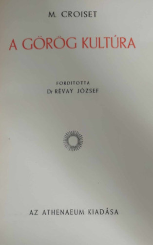 Maurice Croiset - A grg kultra