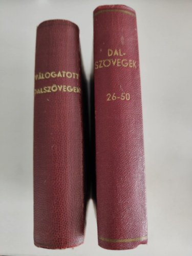 V�logatott dalsz�vegek 1-50. (egybek�tve 2 k�tetben)