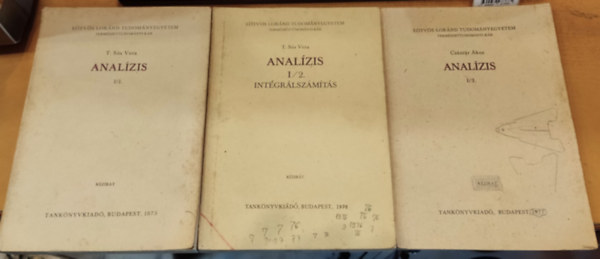 Csszr kos T. Ss Vera - Analzis I/1 - I/2 + Analzis I/3. ( 3 ktet )