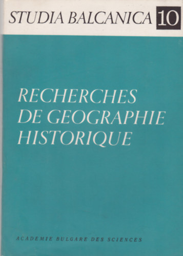 Recherches de geographie historique