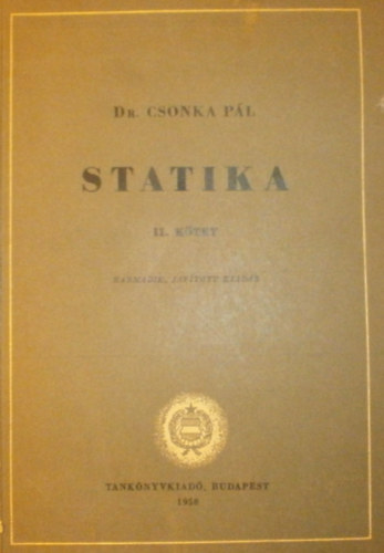 Dr. Csonka Pl - Statika II.
