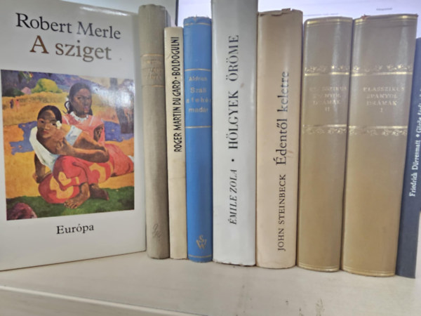 Stefan Zweig, Roger Martin Du Gard, B. S. Aldrich, Emil Zola, John Steinbeck, Friedrich Drrenmatt Robert Merle - 8db vilgirodalom, KNYVMENT AJNLAT: A sziget+ Stuart Maria+ Boldogulni+ Szll a fehr madr+ Hlgyek rme+ dentl keletre+ Klasszikus spanyol drmk I-II+ Grg frfi grg nt keres
