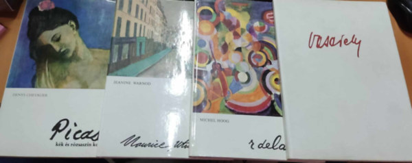 Jeanine Warnod, Michel Hoog, Gaston Diehl Denys Chevalier - 4 db Corvina Kiad festszet: Delaunay + Maurice Utrillo + Picasso Kk s rzsaszn korszaka + Vasarely
