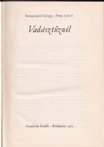 Beregszszi Gyrgy - Patay Lszl - Vadsztznl