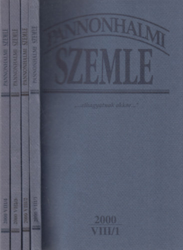 Sulyok Elemr  (fszerk.) - Pannonhalmi Szemle 2000/1-4. (VIII., teljes vfolyam)- 4 db. lapszm