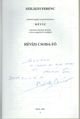Szilgyi Ferenc - Hvzi Csoda-t