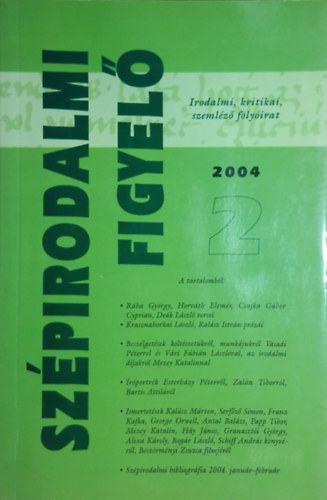 Sz�pirodalmi Figyel� 2004/2.