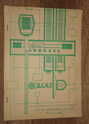 BEAG (Elektroakusztikai Gy�r Budapest) - Tip. Akt 408 - Kever� er�s�t�