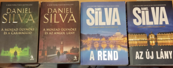 Daniel Silva - 4 db Gabriel Allon-thriller: A Moszad gynke s a Caravaggio + A Moszad gynke s az angol lny + Az j lny + A rend