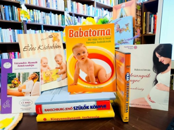 Melodie de Jager, Dr. Veress Klára, Dr. Ranschburg Jenő, Angelika Tiefenbacher Rákóczi István - Baba-mama könyvcsomag 8 darabos KÖNYVMENTŐ AJÁNLAT: Várandós mamák tanácsadója, Édes kisbabám, Terhességi torna - DVD - Relaxáció és légzéstechnika, Édesanyák könyve (Várandóság), Babatorna - Az agy és a test tornája babákna