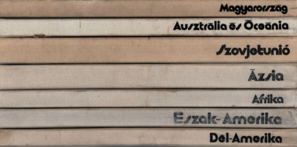 7 db Kpes Fldrajz: Magyarorszg - Szovjetuni - Afrika - zsia - Ausztrlia s cenia - szak-Amerika - Dl-Amerika