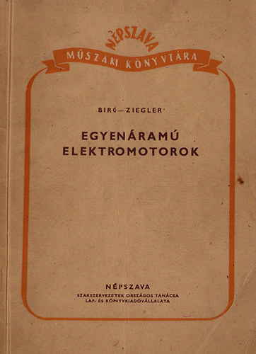 Bir�-Ziegler - Egyen�ram� elektromotorok