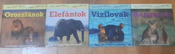 Readers Digest - 4 db Reader's Digest "szórakoztató állatvilág": Oroszlánok, Elefántok, Kenguruk, Vízilovak