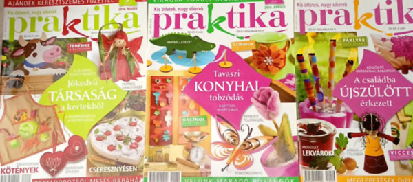 3 db. Praktika Magazin - 2010.jún. - 6. szám, 2010.ápr. 4. szám, 2010.máj. 5. szám (szabás-varrás-kötés-hobby-lakásdivat-kézimunka)