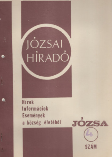 Jzsai Hrad 4. szm ( Hrek Informcik Esemnyek a kzsg letbl ) 1979
