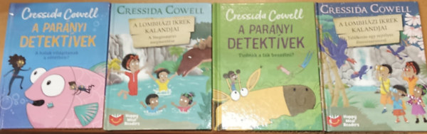 Cressida Cowell - Artful Doodlers  (illusztrci) - 4 db A Parnyi detektvek / A Lombhzi ikrek kalandjai: A halak vilgtanak a sttben? + Tudnak a fk beszlni? + A Stegosaurus megmentse + Tallkozs egy rejtlyes dinoszaurusszal