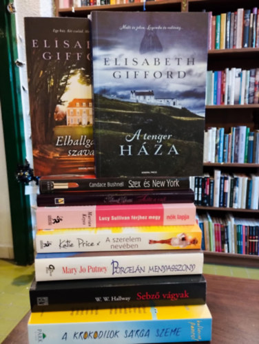 W. W. Hallway, Mary Jo Putney, Katie Price, Marian Keyes, Melissa Moretti, Candace Bushnell, Elisabeth Gifford Katherine Pancol - Romantikus knyvcsomag 9 darabos KNYVMENT AJNLAT: A krokodilok srga szeme, Sebz vgyak, Porceln menyasszony, A szerelem nevben, Lucy Sullivan frjhez megy, Szlt a szl, Szex s New York, A tenger hza, Elhallgatott szavak