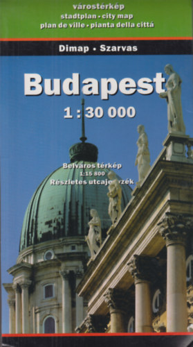 Budapest 1: 30 000 Vrostrkp (Belvros trkp,rszletes utcanjegyzk)