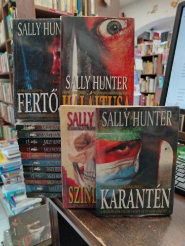 Sally Hunter - KNYVMENT AJNLAT, 15 DB. Sally Hunter knyv. Szindrma +Karantn +Fertzs +Halltusa +Az ivory lz +Hisztria +Influenza vrus +Amnzia +Exitus+Szvdonor +A patolgus +Zrt osztly +Ritul +Mtti hiba +A medikus