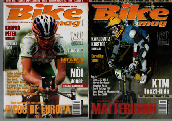 Ardó Tamás - 7 db Bikemag együtt: 2004. évfolyam. - (január-február, március, április, május, június, október, november számok.)