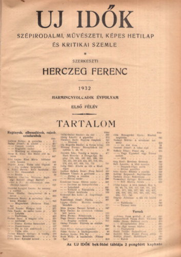 Herczeg Ferenc  (szerk.) - j idk 1932 I-II.