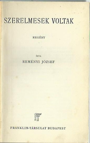 Rem�nyi J�zsef - Szerelmesek voltak