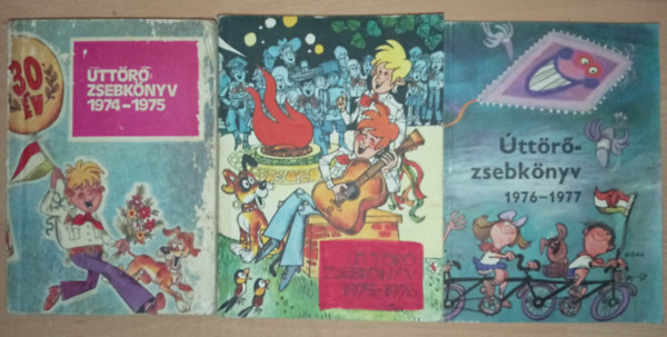 úttörő zsebkönyvek 1974-1977 (3db)