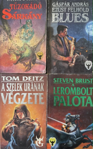 Több szerző - Fantasy könyvcsomag (4 darab) Tűzokádó sárkány; Ezüst félhold; A lerombolt palota; A szelek urának végzete