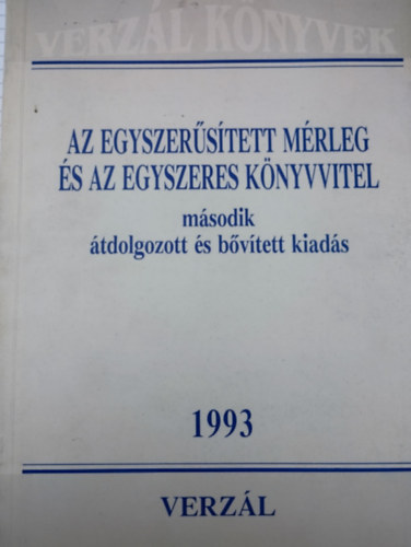 Dolesch Ferenc - Az egyszerstett mrleg s az egyszeres knyvvitel