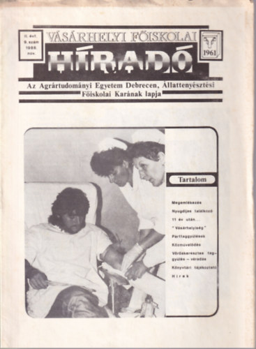 Dr. Facsar Imre - 3 db Vsrhelyi Fiskolai Hrad 1988 (szeptember-oktber, november, december)