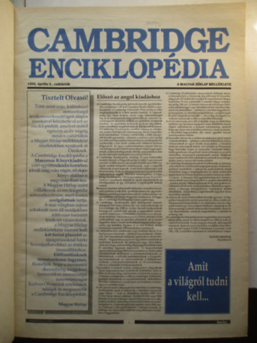Cambridge enciklopdia- A Magyar Hrlap mellklete 1-36 fggelk