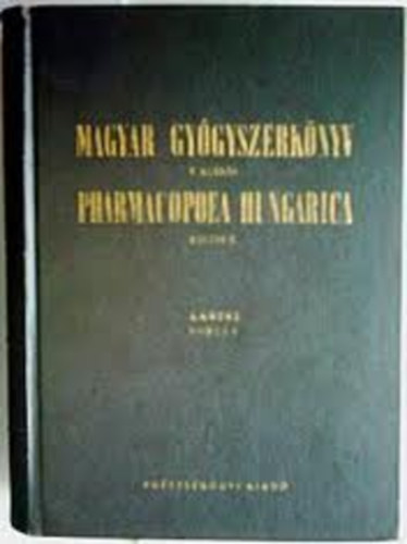 Magyar gy�gyszerk�nyv 1954 II. k�tet (V. kiad�s)