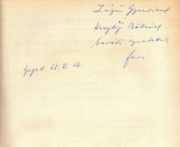 Kálmán Kovács Ferenc A. László - Role of pituitary stalk in water metabolism and regulation of acth-adrenocortical system (dedikált)