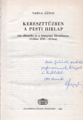Varga Jnos - Kereszttzben a Pesti Hrlap