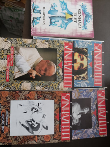 1 könyv és 4 magazin: Színházi élet Budapesten; Színházi élet: 1990/21; 1990/27; 1990/29; 1990/30-31