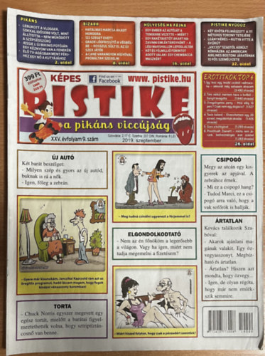 Sz�raz Attila  (F�szerk.) - Pik�ns 2019. szeptember - XXV. �vfolyam 9. sz�m