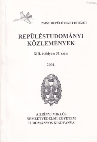 Repüléstudományi közlemények XIII. évfolyam 33. szám 2001/2.