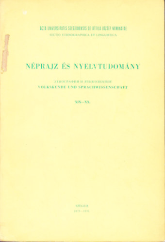 Ferenczi-Mikola-Nyri  (szerk.) - Nprajz s nyelvtudomny XIX-XX.