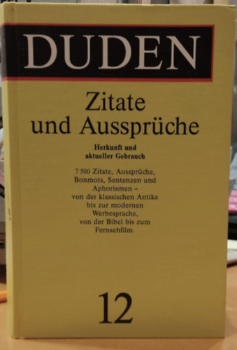 Dudenverlag - Duden 12 Zitate Und Aussprche