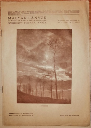 Tutsek Anna (szerk.) - Magyar Lnyok - Lnyok s anyk kpes hetilapja 1942 (49 vf. 8. szm)