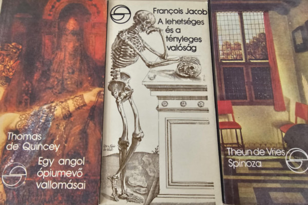 De Quincey, Theun De Vries Francois Jacob - 3db Mérleg kötet, KÖNYVMENTŐ AJÁNLAT: A lehetséges és a tényleges valóság+ Egy angol ópiumevő vallomásai+ Spinoza
