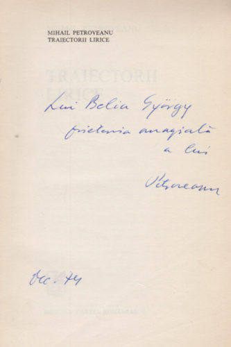 Mihail Petroveanu - Traiectorii lirice (Dedik�lt)