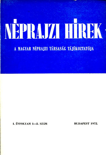 Nprajzi hrek (1972. I. vfolyam 1-2. szm)