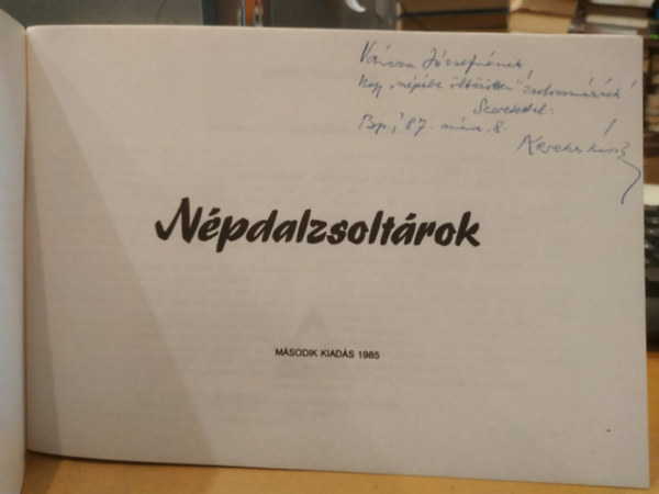 Dr. Kerekes K�roly  (szerk.) - N�pdalzsolt�rok