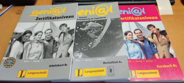 Ute Koithan  Susy Keller (szerk.) - 3 db Genial: Zertifikatsniveau Arbeitsbuch B1 + Kursbuch B1 + Deutsch als Fremdsprache f�r Jugendliche Munkaf�zet A2