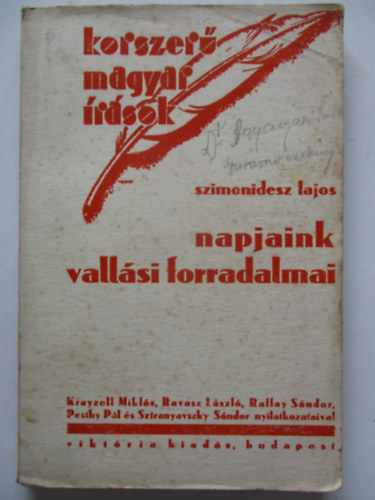 Szimonidesz Lajos - Napjaink vallsi forradalmai (korszer magyar rsok)