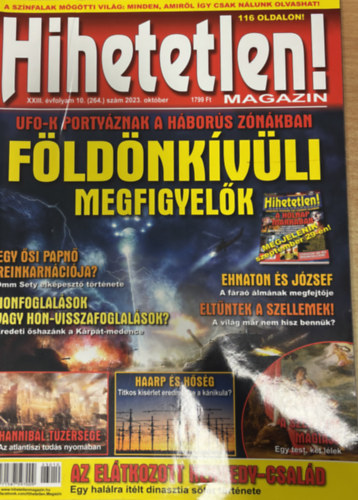 Hihetetlen! magazin XXIII. évfolyam 10. (264.) szám 2023. október
