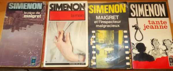Georges Simenon - 4 db Georges Simenon: La main + La pipe de Maigret + Maigret et l'inspecteur malgracieux + Tante Jeanne