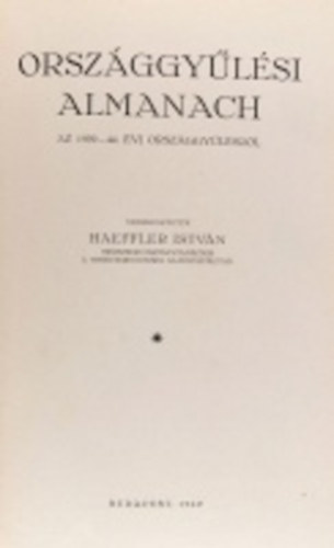 Almanach Budapest 1939