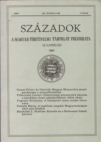 Szzadok 1995. (129. vf. 6. szm)